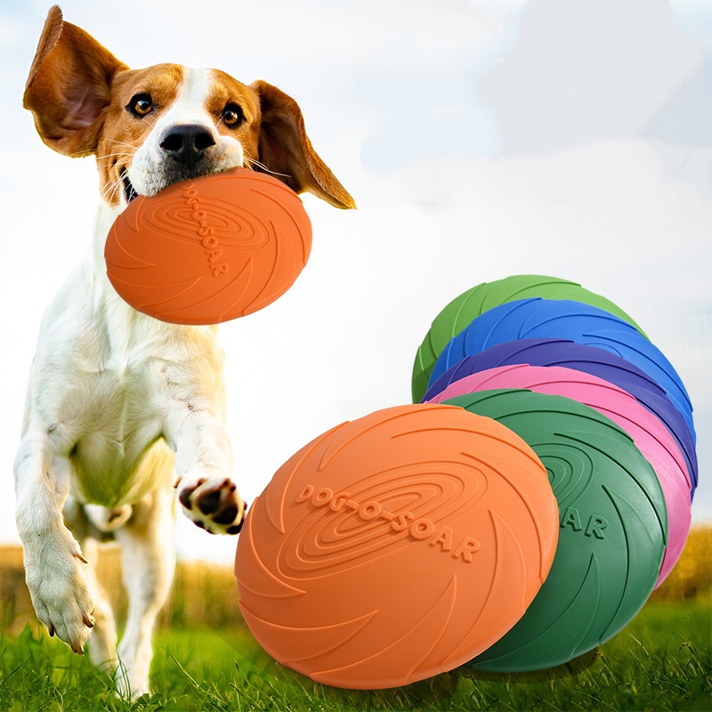 Flying Disc Dog Training Toy - Interaktywna silikonowa zabawka w kształcie latającego