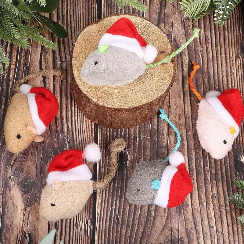 1-5 sztuk Świąteczna czapka my – Catnip Interactive Plush Mouse recenzja i cena
