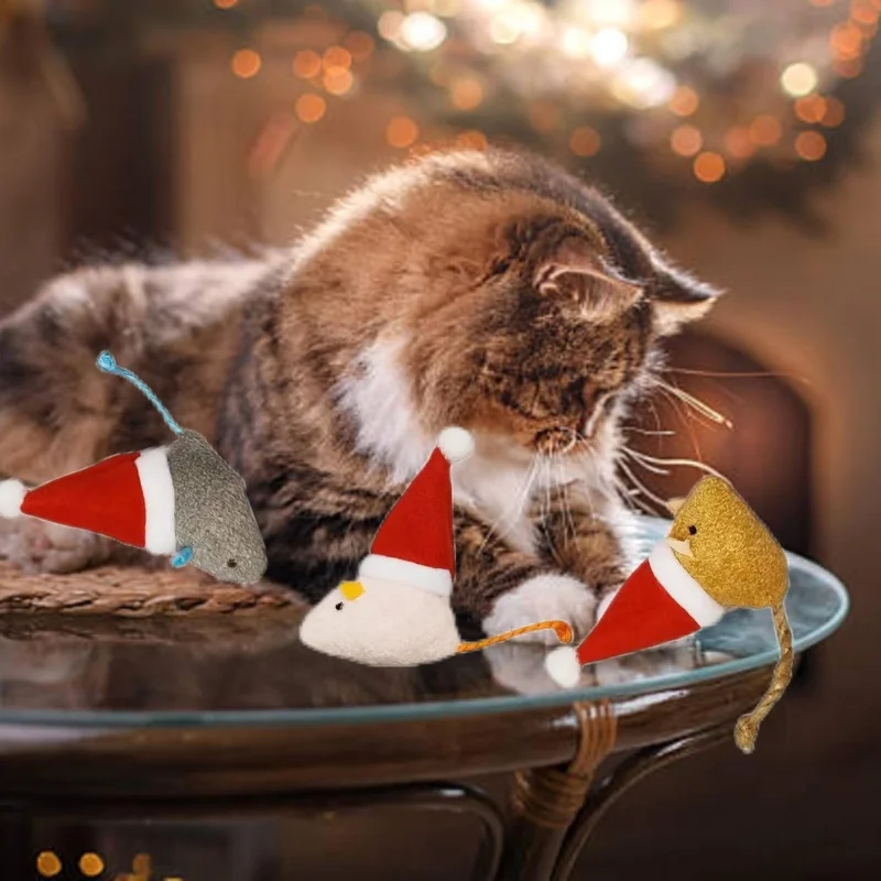1-5 sztuk Świąteczna czapka my – Catnip Interactive Plush Mouse recenzja i cena