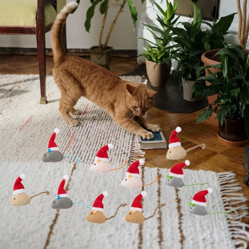 1-5 sztuk Świąteczna czapka my – Catnip Interactive Plush Mouse recenzja i cena